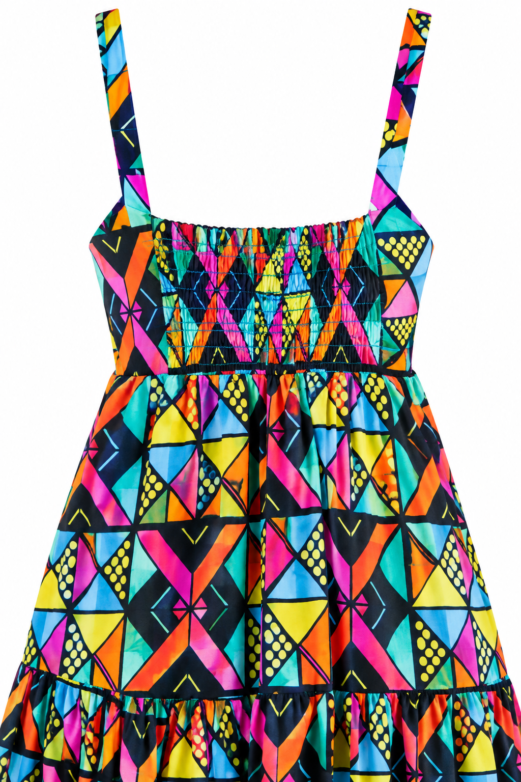 Adimu Multi-Colored African Print Maxi Dress
