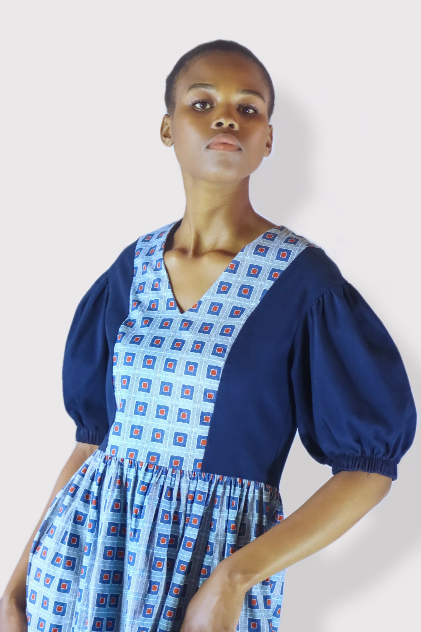 Imani midi dress, Navy