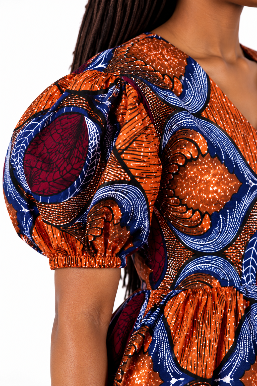 Imani African Print Midi Dress