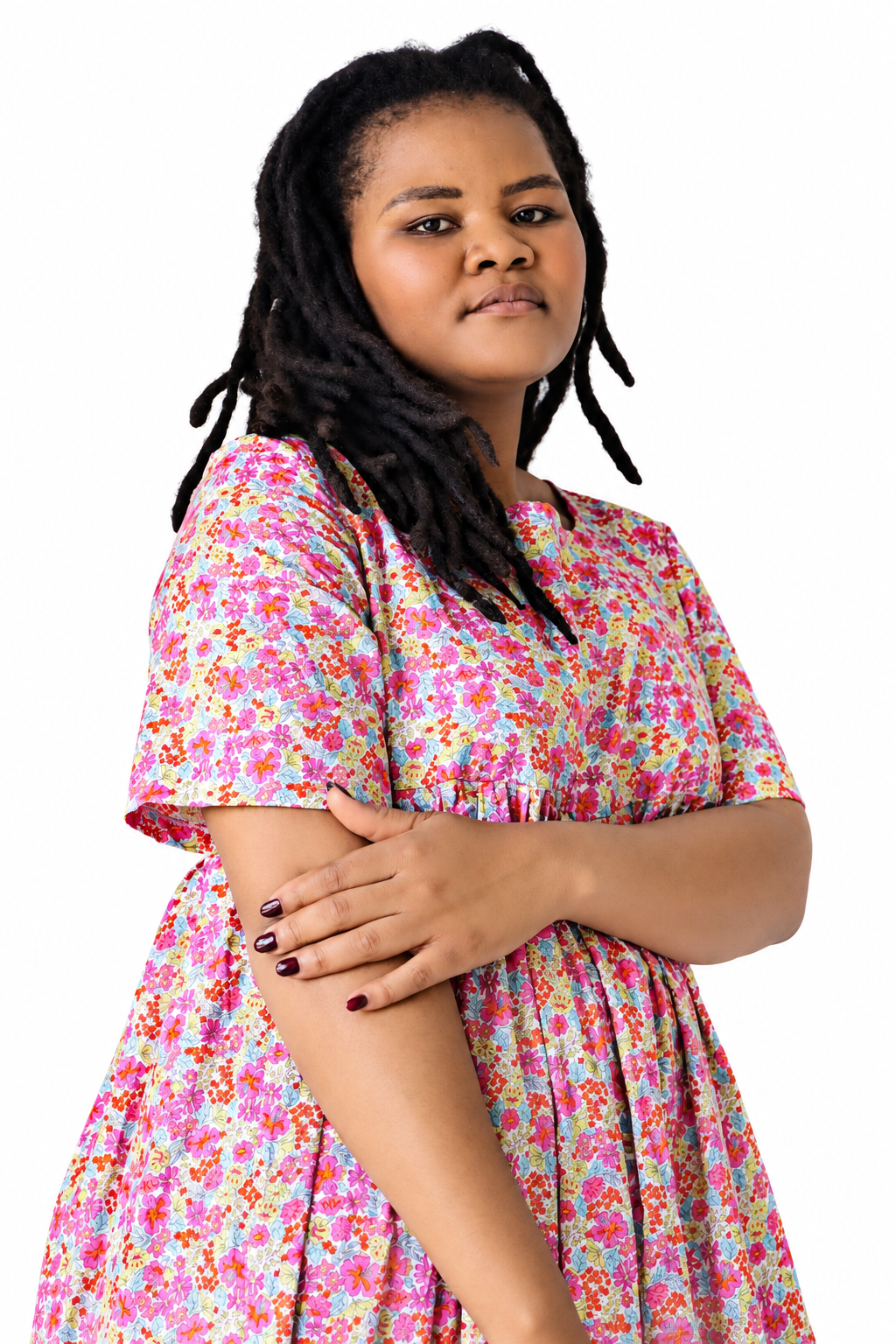 Pink Floral Maxi Dress