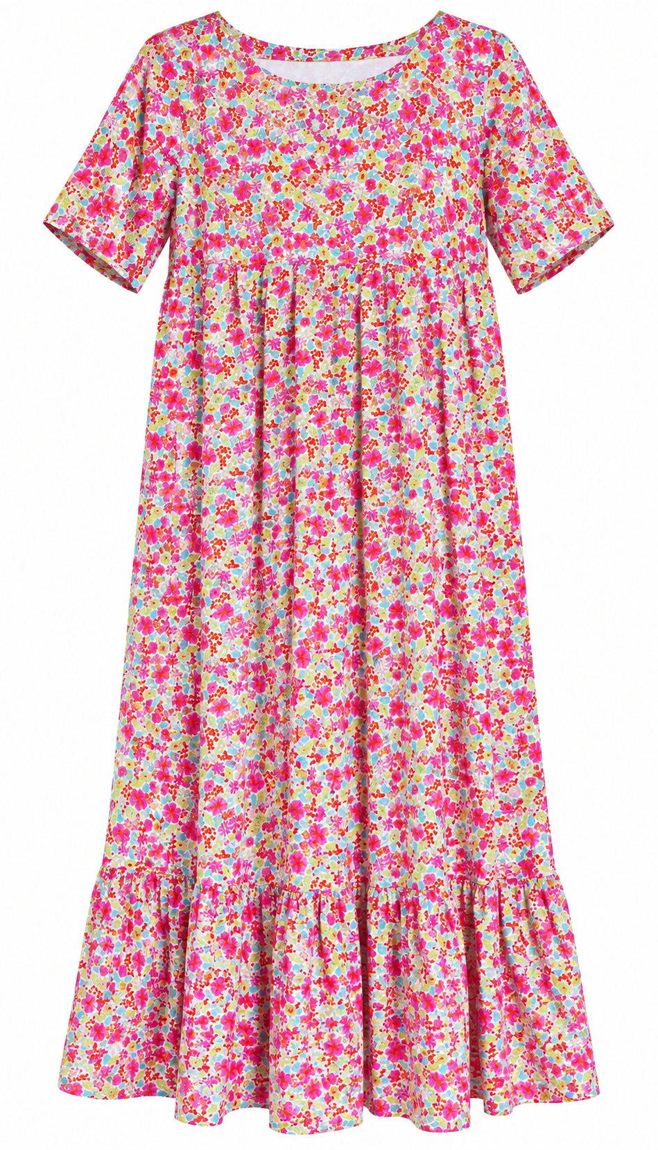 Pink Floral Maxi Dress