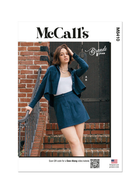 McCall's Sewing Pattern Misses' Shirt and Mini Skirt