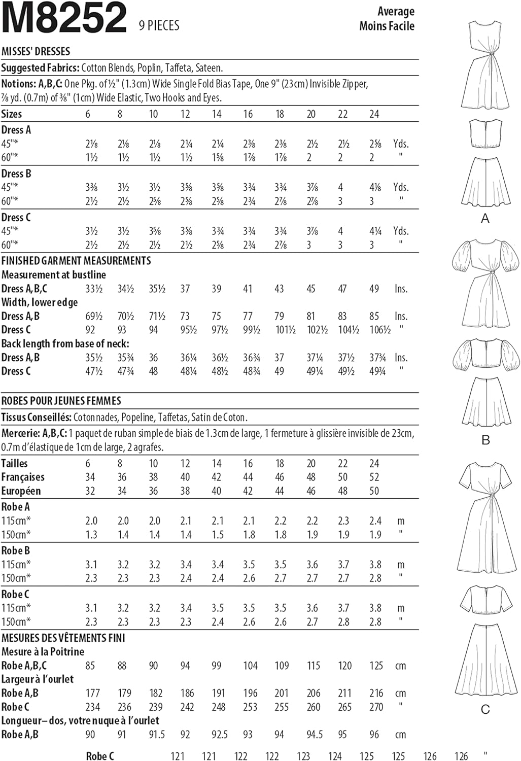 McCall's Misses Dress Sewing Pattern