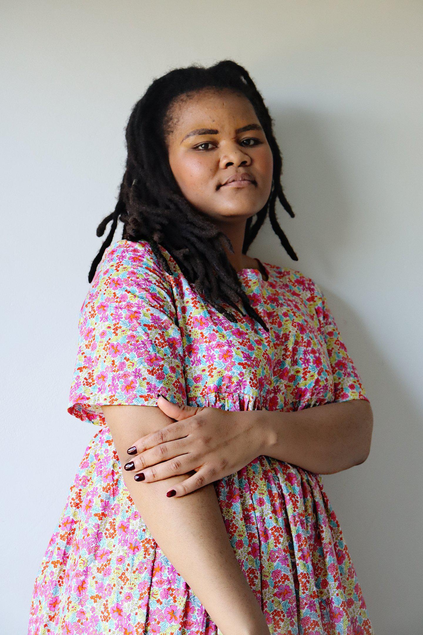 Pink Floral Print Dress