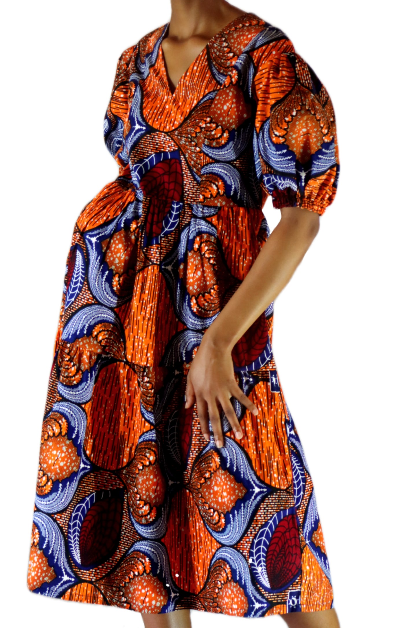 Imani midi dress, orange